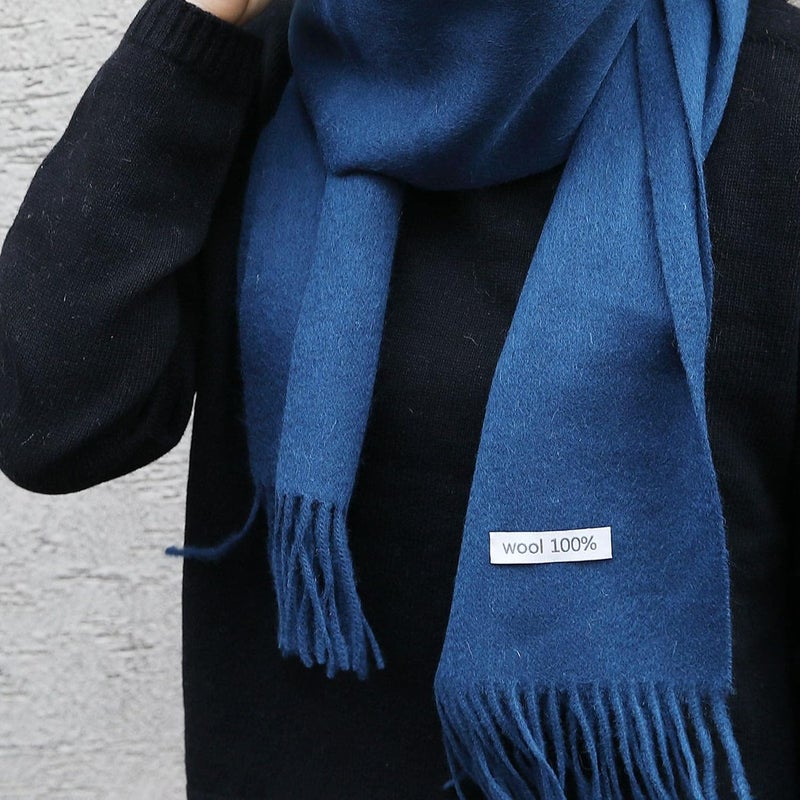 linişte 100% Wool Scarf - Men and Women Winter Warm Soft Luxurious Solid Colors Gift Box - Image 5